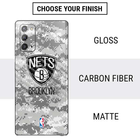 NBA Brooklyn Nets Digi Camo Galaxy Note20 5G Skin