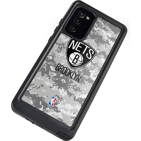 NBA Brooklyn Nets Digi Camo Galaxy Note20 5G Waterproof Case