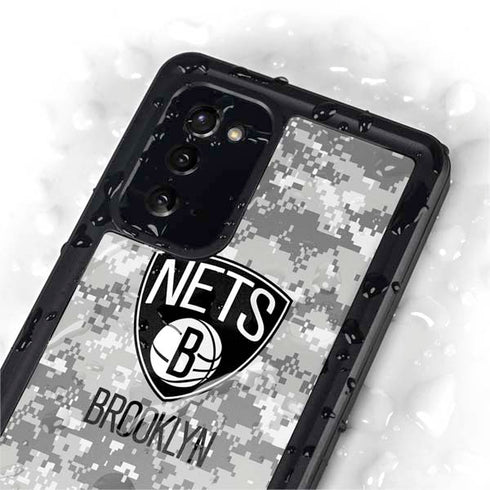 NBA Brooklyn Nets Digi Camo Galaxy Note20 5G Waterproof Case