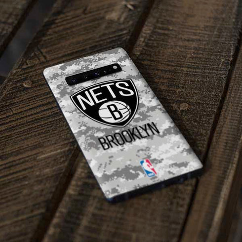 NBA Brooklyn Nets Digi Camo Galaxy S10 Plus Skin