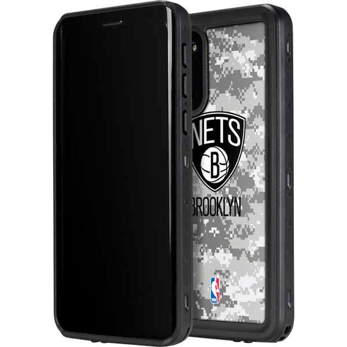 NBA Brooklyn Nets Digi Camo Galaxy S20 Plus Waterproof Case