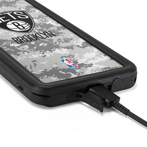 NBA Brooklyn Nets Digi Camo Galaxy S20 Plus Waterproof Case