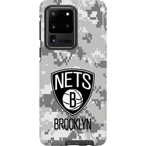 NBA Brooklyn Nets Digi Camo Galaxy S20 Ultra 5G Pro Case