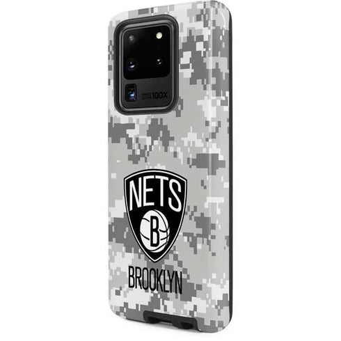 NBA Brooklyn Nets Digi Camo Galaxy S20 Ultra 5G Pro Case