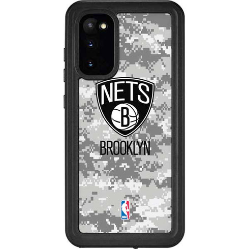 NBA Brooklyn Nets Digi Camo Galaxy S20 Waterproof Case