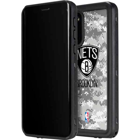 NBA Brooklyn Nets Digi Camo Galaxy S20 Waterproof Case