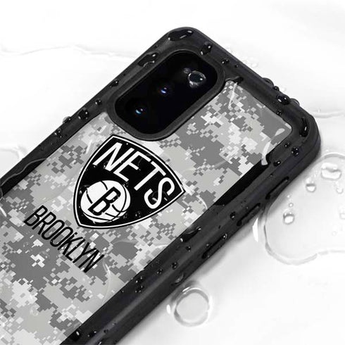 NBA Brooklyn Nets Digi Camo Galaxy S20 Waterproof Case