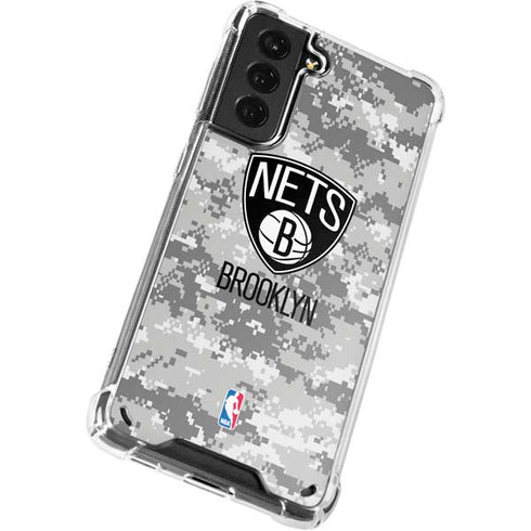 NBA Brooklyn Nets Digi Camo Galaxy S21 5G Clear Case