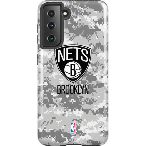 NBA Brooklyn Nets Digi Camo Galaxy S21 5G Pro Case