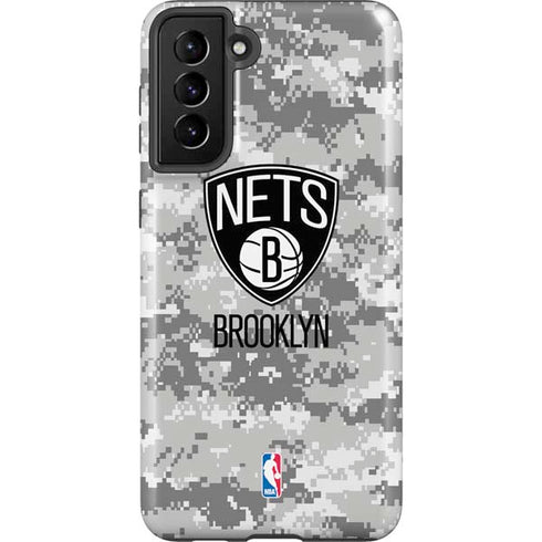 NBA Brooklyn Nets Digi Camo Galaxy S21 Plus 5G Pro Case