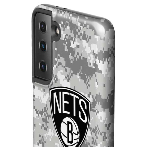 NBA Brooklyn Nets Digi Camo Galaxy S21 Plus 5G Pro Case