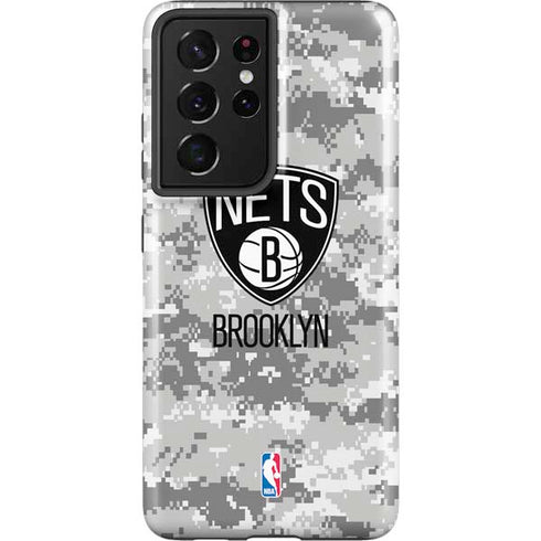 NBA Brooklyn Nets Digi Camo Galaxy S21 Ultra 5G Pro Case