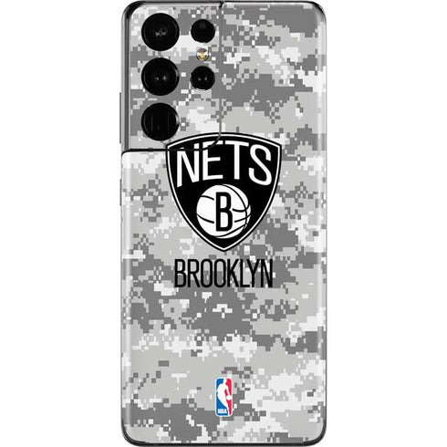 NBA Brooklyn Nets Digi Camo Galaxy S21 Ultra 5G Skin