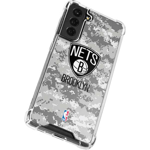 NBA Brooklyn Nets Digi Camo Galaxy S22 Plus Clear Case
