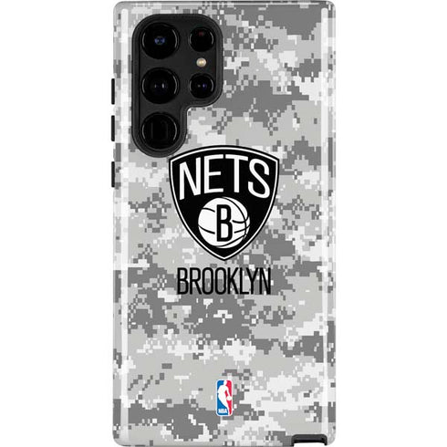 NBA Brooklyn Nets Digi Camo Galaxy S22 Ultra Pro Case