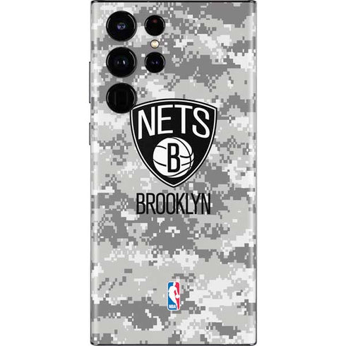 NBA Brooklyn Nets Digi Camo Galaxy S22 Ultra Skin