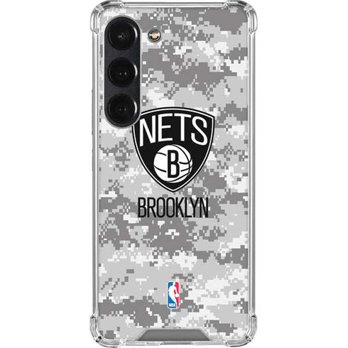 NBA Brooklyn Nets Digi Camo Galaxy S23 Clear Case