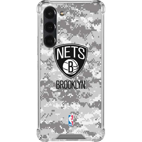 NBA Brooklyn Nets Digi Camo Galaxy S23 Plus Clear Case