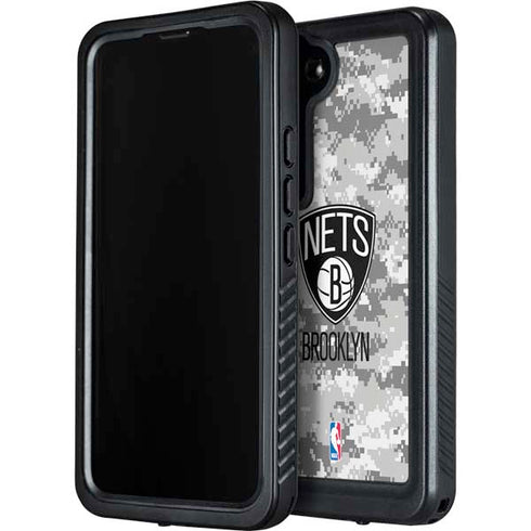 NBA Brooklyn Nets Digi Camo Galaxy S23 Plus Waterproof Case