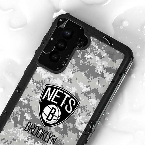 NBA Brooklyn Nets Digi Camo Galaxy S23 Plus Waterproof Case