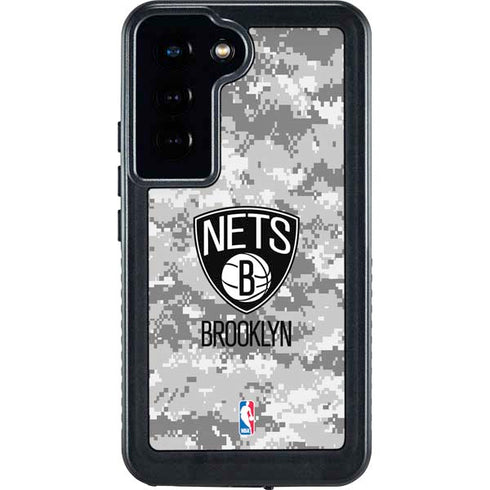 NBA Brooklyn Nets Digi Camo Galaxy S23 Waterproof Case
