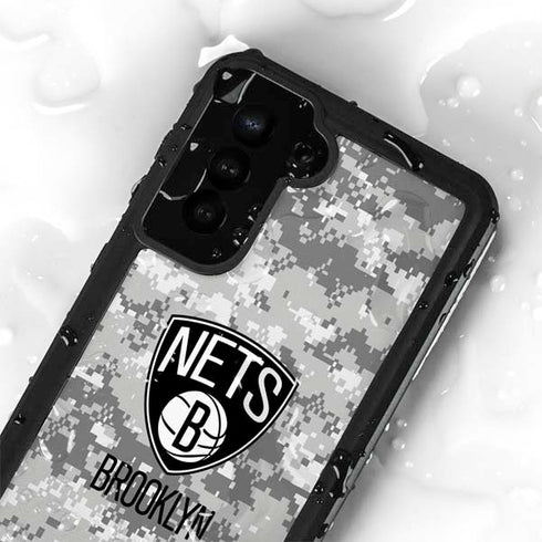 NBA Brooklyn Nets Digi Camo Galaxy S23 Waterproof Case