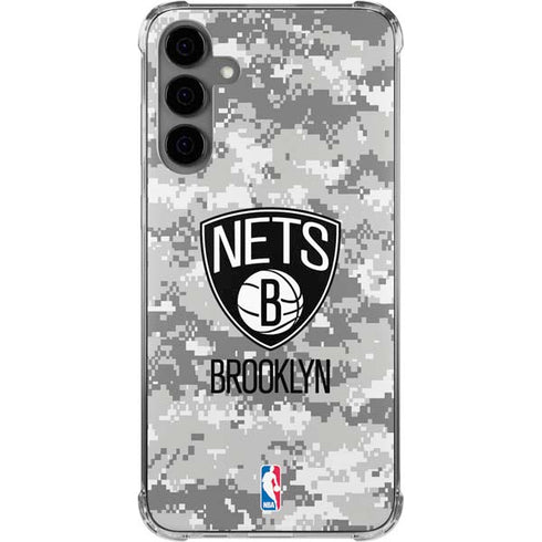 NBA Brooklyn Nets Digi Camo Galaxy S24 Plus Clear Case