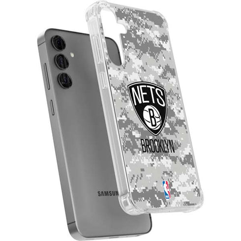 NBA Brooklyn Nets Digi Camo Galaxy S24 Plus Clear Case