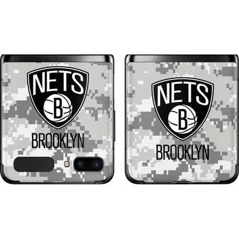 NBA Brooklyn Nets Digi Camo Galaxy Z Flip Skin