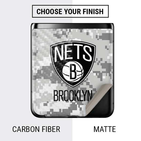 NBA Brooklyn Nets Digi Camo Galaxy Z Flip Skin