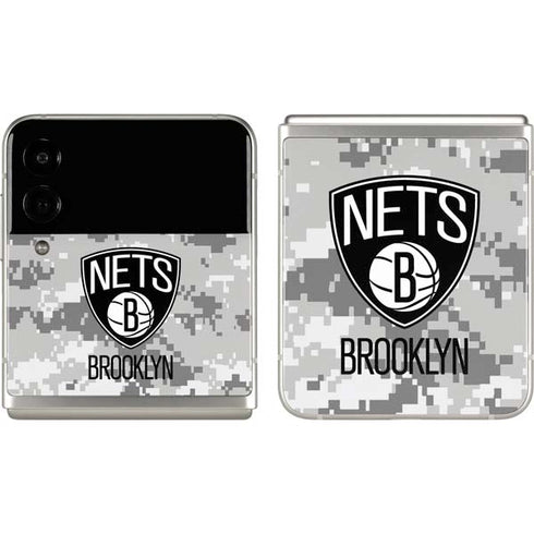 NBA Brooklyn Nets Digi Camo Galaxy Z Flip3 5G Skin