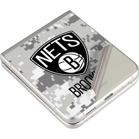NBA Brooklyn Nets Digi Camo Galaxy Z Flip3 5G Skin