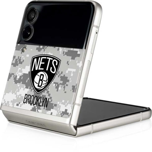 NBA Brooklyn Nets Digi Camo Galaxy Z Flip3 5G Skin