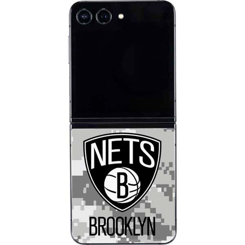 NBA Brooklyn Nets Digi Camo Galaxy Z Flip5 5G Skin