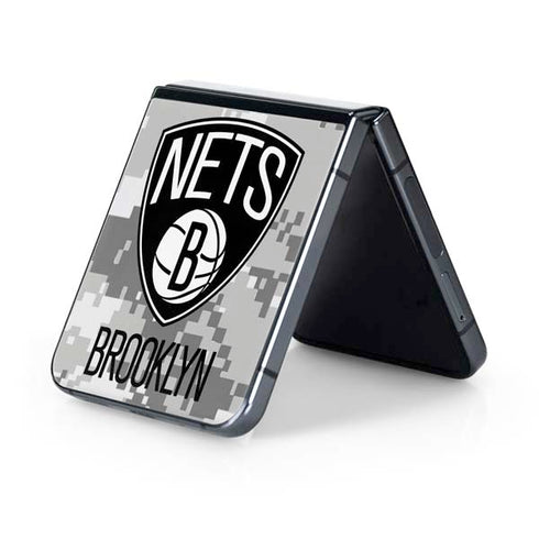 NBA Brooklyn Nets Digi Camo Galaxy Z Flip5 5G Skin