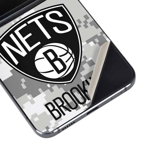 NBA Brooklyn Nets Digi Camo Galaxy Z Flip5 5G Skin