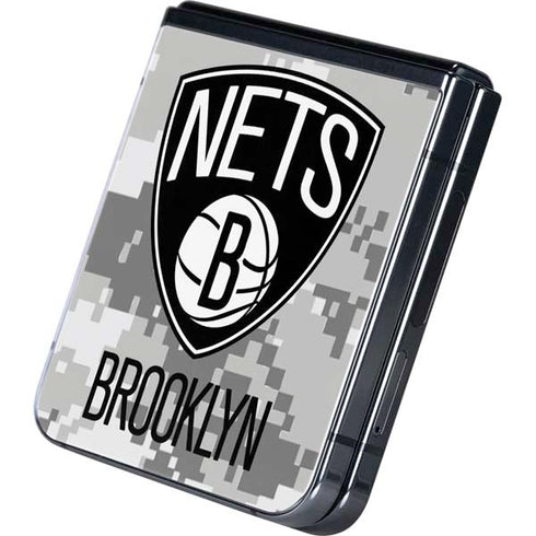 NBA Brooklyn Nets Digi Camo Galaxy Z Flip5 5G Skin