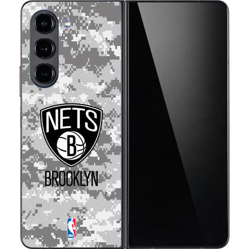 NBA Brooklyn Nets Digi Camo Galaxy Z Fold5 5G Skin