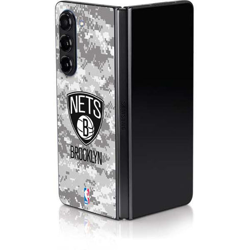 NBA Brooklyn Nets Digi Camo Galaxy Z Fold5 5G Skin