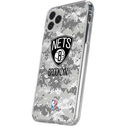 NBA Brooklyn Nets Digi Camo iPhone 11 Pro Clear Case