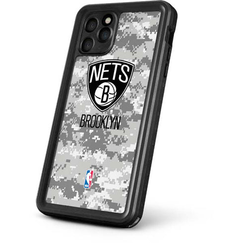 NBA Brooklyn Nets Digi Camo iPhone 11 Pro Max Waterproof Case