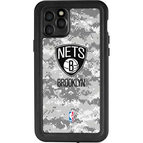 NBA Brooklyn Nets Digi Camo iPhone 11 Pro Waterproof Case