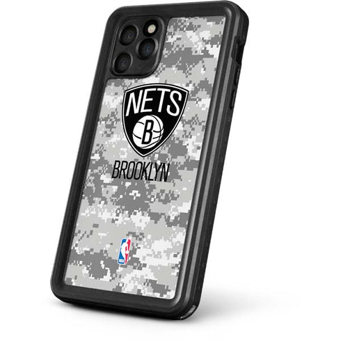 NBA Brooklyn Nets Digi Camo iPhone 11 Pro Waterproof Case