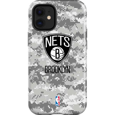 NBA Brooklyn Nets Digi Camo iPhone 12 Mini Impact Case