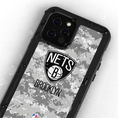 NBA Brooklyn Nets Digi Camo iPhone 12 Pro Max Waterproof Case