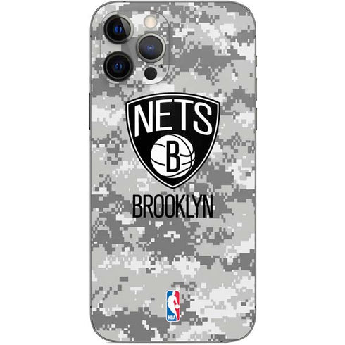 NBA Brooklyn Nets Digi Camo iPhone 12 Pro Skin