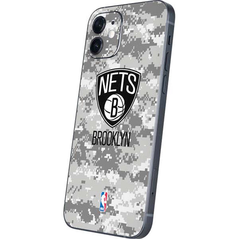 NBA Brooklyn Nets Digi Camo iPhone 12 Skin