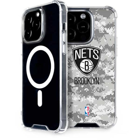 NBA Brooklyn Nets Digi Camo iPhone 13 Pro MagSafe Case