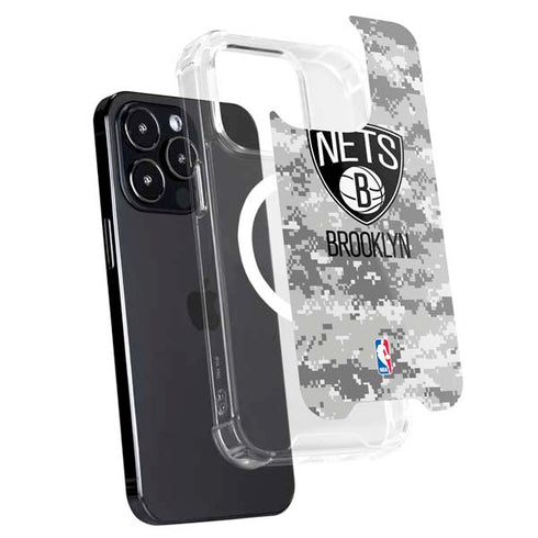 NBA Brooklyn Nets Digi Camo iPhone 13 Pro MagSafe Case