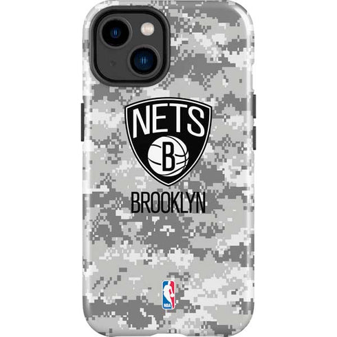 NBA Brooklyn Nets Digi Camo iPhone 15 Plus Impact Case